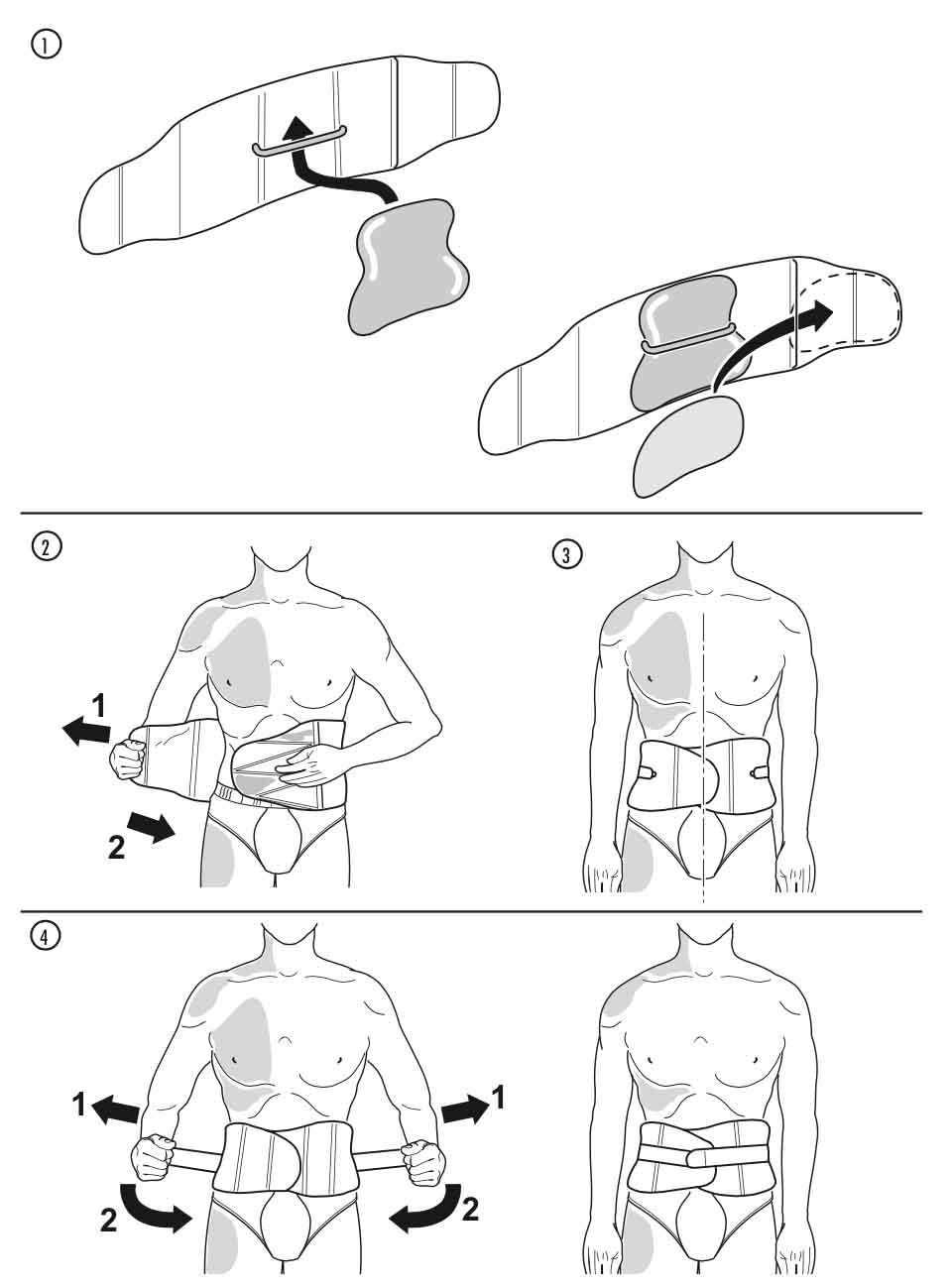 utilisation lumbar sacral back brace 594